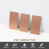 48 Pieces Copper Peel and Stick Backsplash, 3"x6" Metal Backsplash