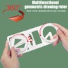 1 x Multifunctional Geometric Ruler, Maths Drawing Ruler, Drawing Stencil,