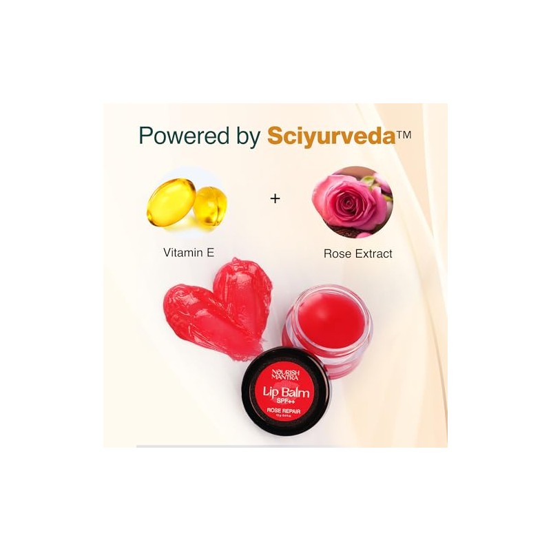 NOURISH MANTRA - Bálsamo Labial Reparador de Rosas Con Spf