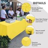 Nasitos 2 Pack 6' Fitted Tablecloth Yellow Trade Show Table
