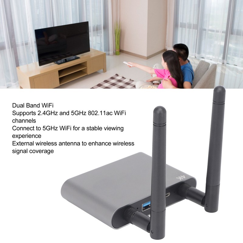 Wireless Display Adapter 4K Support 2.4GHz 5GHz WiFi VGA HD