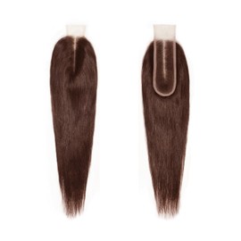 2x6 Brown Closure Human Hair Invisible Hd Lace Closure Brazilian Human Hair Extensions Preplucked Bleached Knots Wet And Wavy For Women 10 Inch