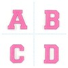 Terry Cloth Letter A-Z | Pink, White | 9.5 cm