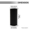 GooChan 2 3 4 6 7 Inch Black Plastic Candle