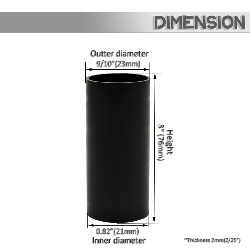 GooChan 2 3 4 6 7 Inch Black Plastic Candle