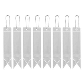 PATIKIL Safety Reflector, 8 Pack Reflector Pendant Reflective Safety Keychain Accessories for Backpack, Cycling, Running, Wheelchairs, White