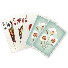 Lantern Press Sego Lily, Vintage Flora (52 Playing Cards, Poker Size Card Deck with Jokers)