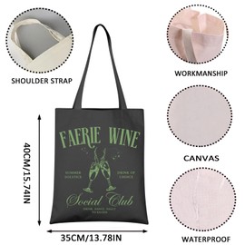 Faerie Wine Reusable Shopping Bag Faerie Wine Social Club Gift SJM literature Gift (FAERIE WINE tote CA)