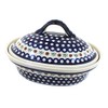 Blue Rose Polish Pottery Nature Roaster with Lid