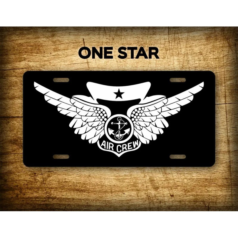 SignsAndTagsOnline.com Combat Aircrew Wings License Plate Veteran Wings Auto Tag