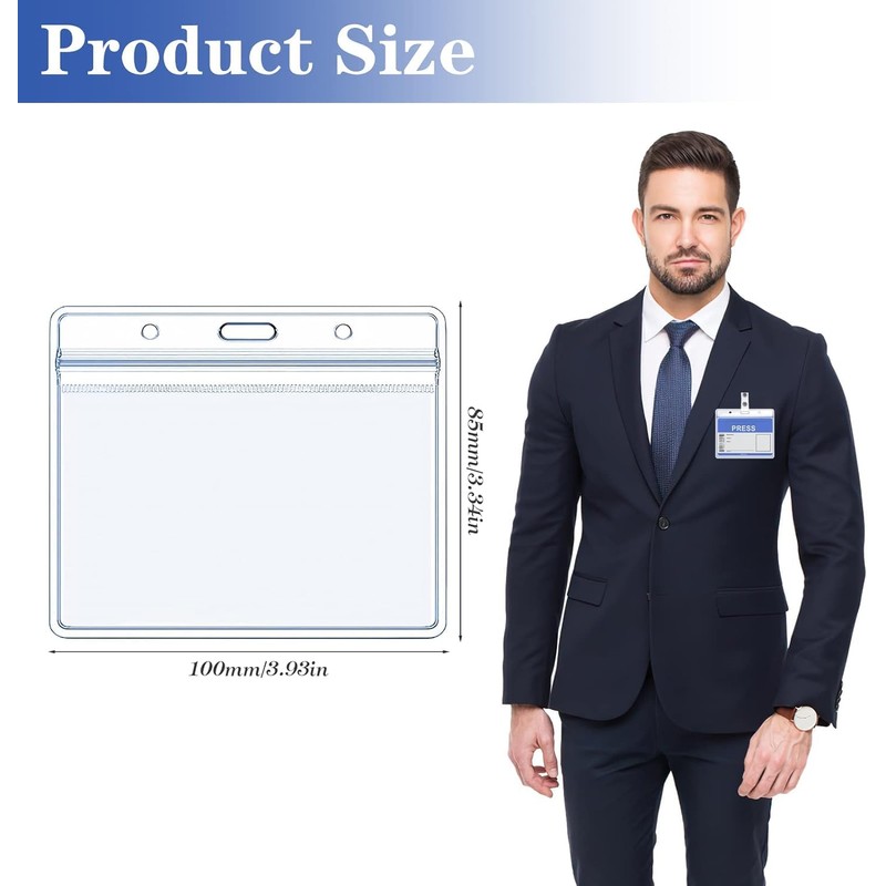 JUTOSU ID Card Holder, Employee ID Card Case, Card Protector,