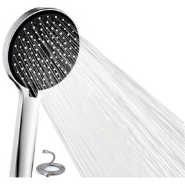 Shower Head with Hose, Shower Head with Hose 1.5 m, Shower Hose with Shower Head, Hand Shower, Shower Head, Rain Shower with 5 Jet Types, Silver