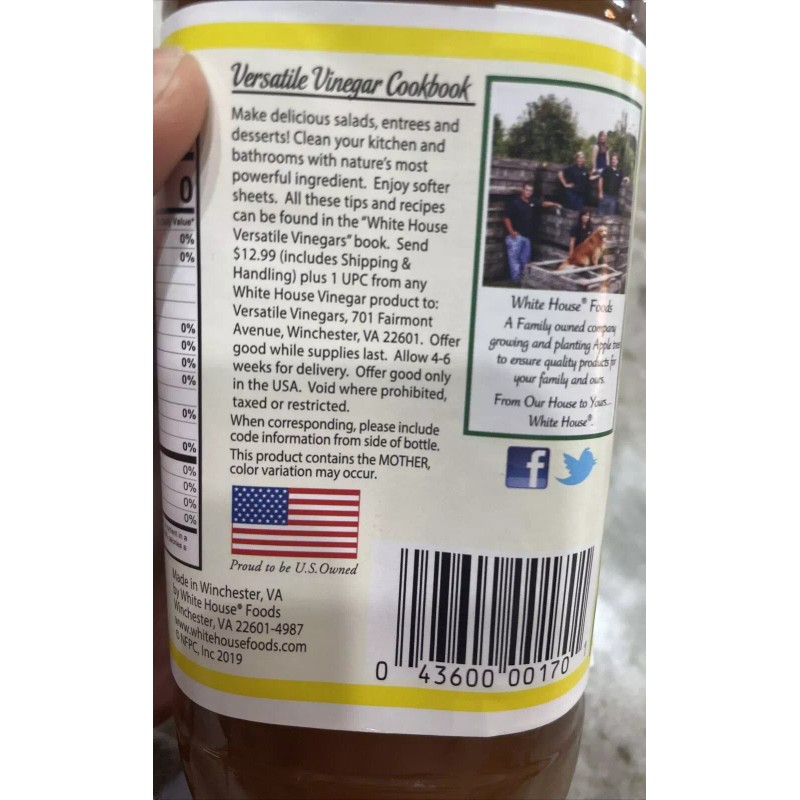 Old World Flavor 1905 Apple Cider Vinegar 16 oz Bottle