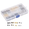 240Pcs Leather Rivet Double Caps Tubular 2 Sizes Metal Set