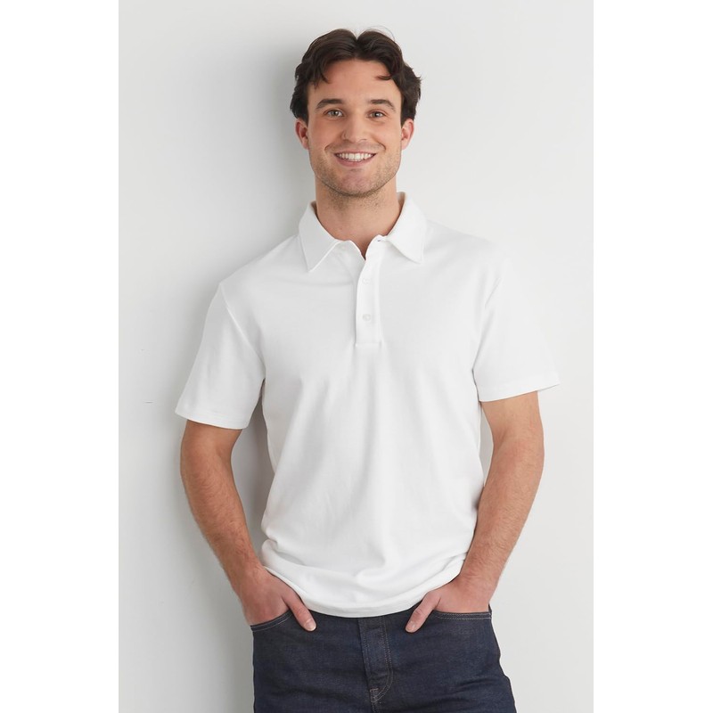 Fair índigo Forever Organic Polo para hombre, Marina de medianoche,