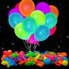 Pack of 100 Neon Balloons Fluorescent Party 7 Colours Birthday