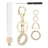 PATIKIL Leather Wristlet Keychain, Initial Letter O Keychains with Key