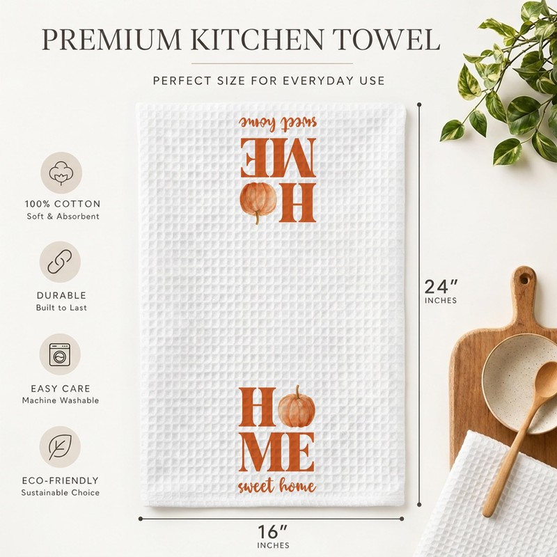 Fall Pumpkin Gifts Kitchen Towel, Fall Home Sweet Hand Towel