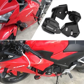LEDISHUN Motorcycle Falling Protection Frame Slider Fairing Guard Anti Crash Pad Protector Crash compatible with Honda CBR300R CBR 300R (2013-2023) (Black)