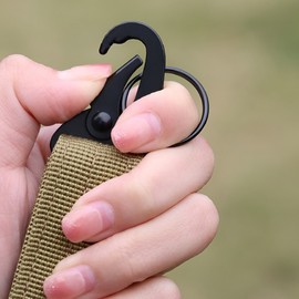 [BBT 4] Carabiner Mountaineering Hook Camping Carabiner Water Bottle Biner Mountaineering Clip GS camping hook black 4ea