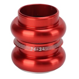 equlup Bicycle Headset, 34mm Bicycle Headset, Double Bearing, Bicycle Front Fork Stem Headset for Mountain Bikes (Red)