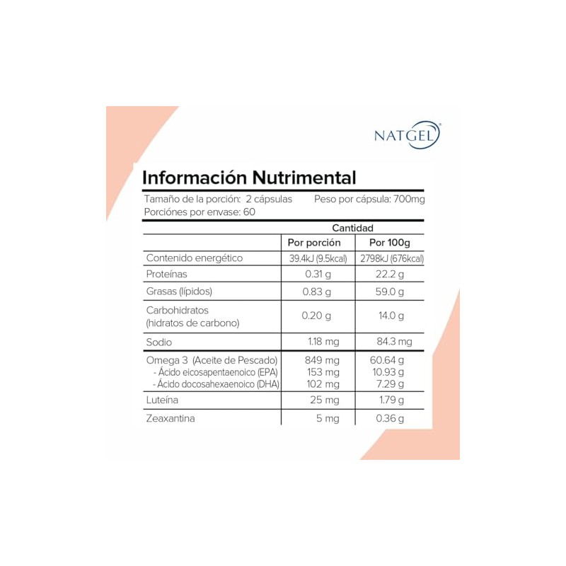 Luteína Zeaxantina Omega Salud Visual Macular 120 Softgels