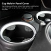2Pcs Cup Holder Panel Cover Carbon Fiber Pattern Anti Scratch