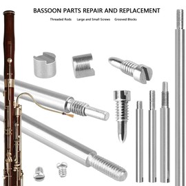 Generic 1Set Bassoon Repair Accessories Kit, Screws Threaded Rods Grooved Blocks Complete Accessories for Wind Instrument Maintenance for Bassoon and Woodwind Instruments