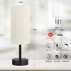 Beige Touch Lamp for Bedroom with USB - 3 Way