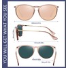 WOWSUN Retro sunglasses womens 2024 trendy round classic glasses