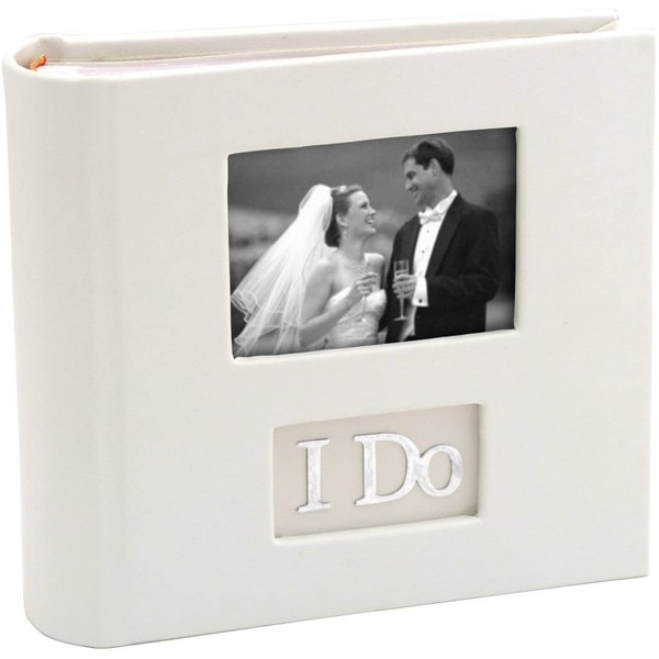 Malden International Designs I Do With Photo Opening Cover & Memo Space Photo Album, 1-Up, 100-4x6, White