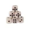 WeLoveDice - Dice White with Black Hearts - Made in