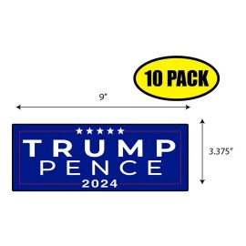 Tampa Printing 10 PACK 3.375"x9" TRUMP PENCE 2024 Sticker Decal Humor Funny Gift TRUMP BS0189