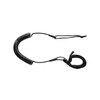 Leliafleury Black Surfboard Leash, Surf SUP Board Leash, TPU Coiled