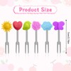 6 Pcs Stainless Steel Fruit Forks, Cute Mini Reusable Fruit