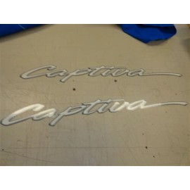 RINKER CAPTIVA PAIR (2) DECAL GRAY / WHITE 29" X 4" MARINE BOAT