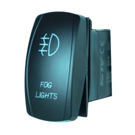 Unbranded Amarine-made Laser Rocker Switch 20A 12v On/Off LED Light HORN/ZOMBIE/FO - FogL-Blue-OnOff-3P