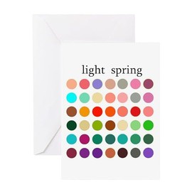CafePress Color Analysis Card Light Spring Folded Greeting Card Glossy