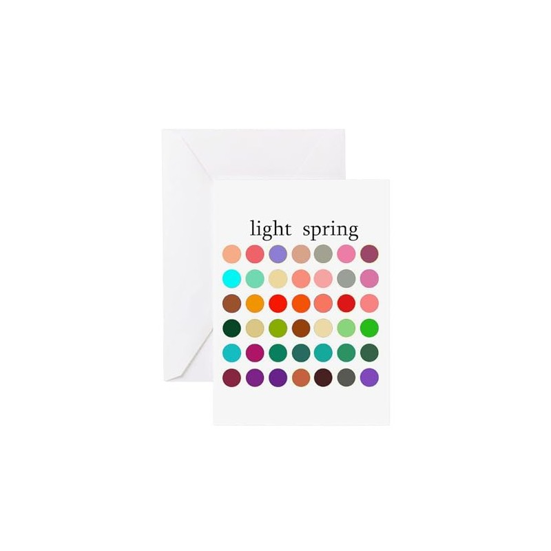 CafePress Color Analysis Card Light Spring Folded Greeting Card Glossy