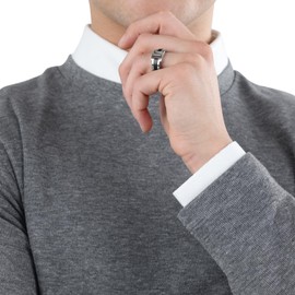 s.Oliver 2035800 Men's Ring Stainless Steel Bicolour Comes in Jewellery Gift Box, None