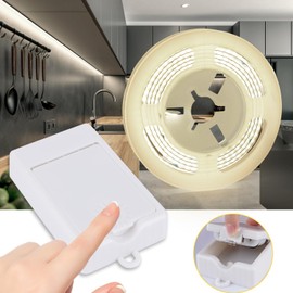 OMIKA Battery Powered LED Strip Lights, Wireless LED Strip Lights 3.3ft 320LED for Kitchen Under Cabinet Lighting