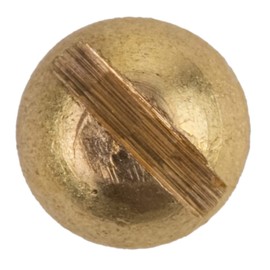 #6 x 5/8" Brass Round Head Slot Drive Wood Screws | Pack of 25 | Self Tapping Screws for Wood Antique or Modern Furniture That Does Not Require A Countersunk Screws | SC-B658R (25)