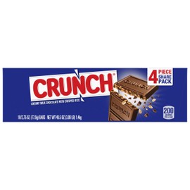 CRUNCH, Bulk 18 Pack, Milk Chocolate and Crisped Rice, Share Size Individually Wrapped Candy Bars, 2.75 oz Each