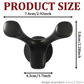 XDHLDULYK 2PCS Heavy Duty Magnetic Hooks, Strong Double Hangers with Rubber Coating, Powerful Magnetic Holder for Coat Bag Key Hat Towel, Multifunctional Double Hook for Kitchen Bedroom Office Garage