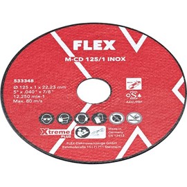 Flex Thin Cutting Disc 1 mm for Stainless Steel/Steel M-CD 125 (Cutting Disc for Angle Grinder, Low Spark) 533348