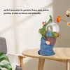 Faceless Doll Statue Exquisite Solar Powered Light Bright Colors Durable
