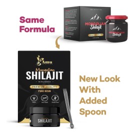 Amu Nutrition Resina Pura Orgánica Shilajit Mongol 50 Gramos