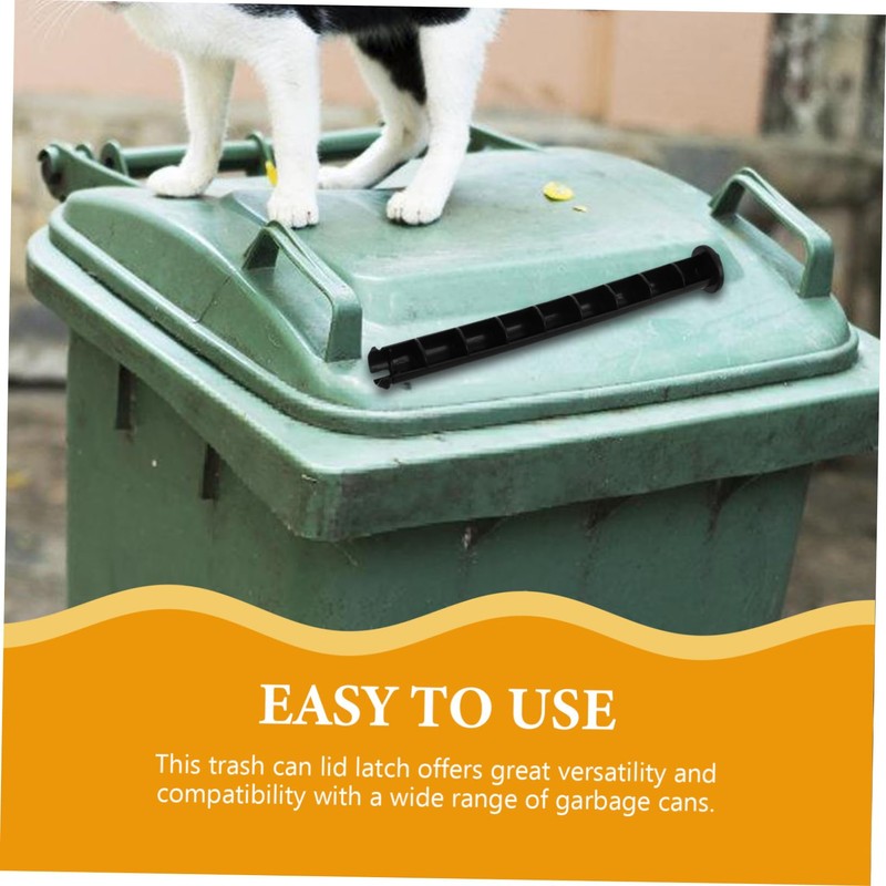 GLEAVI 4pcs Wheelie Bin Lid Clips Sturdy Plastic Trash Can