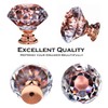 26 pcs Crystal Rose Gold Glass Drawer Pulls 30 mm