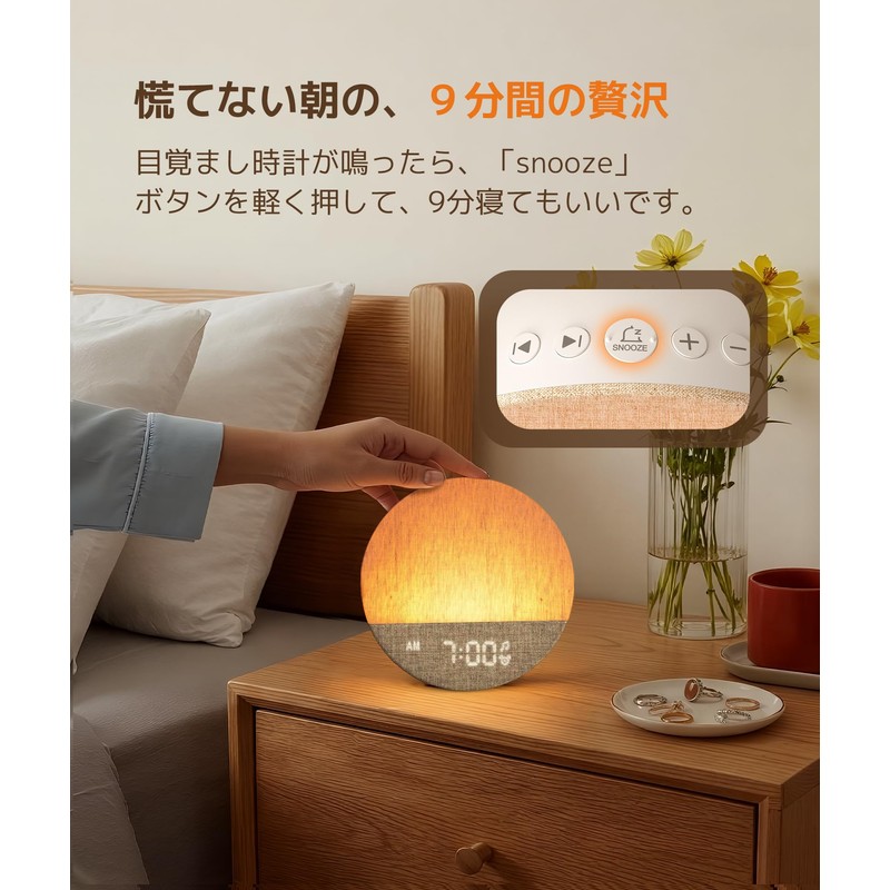 Dreamegg Light Alarm Clock, White Noise Machine, Alarm Light, Light